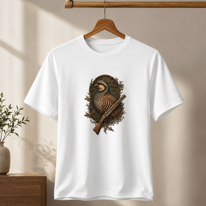 Hardstone Tüfekli Keklik Baskılı %100 Pamuk T-Shirt