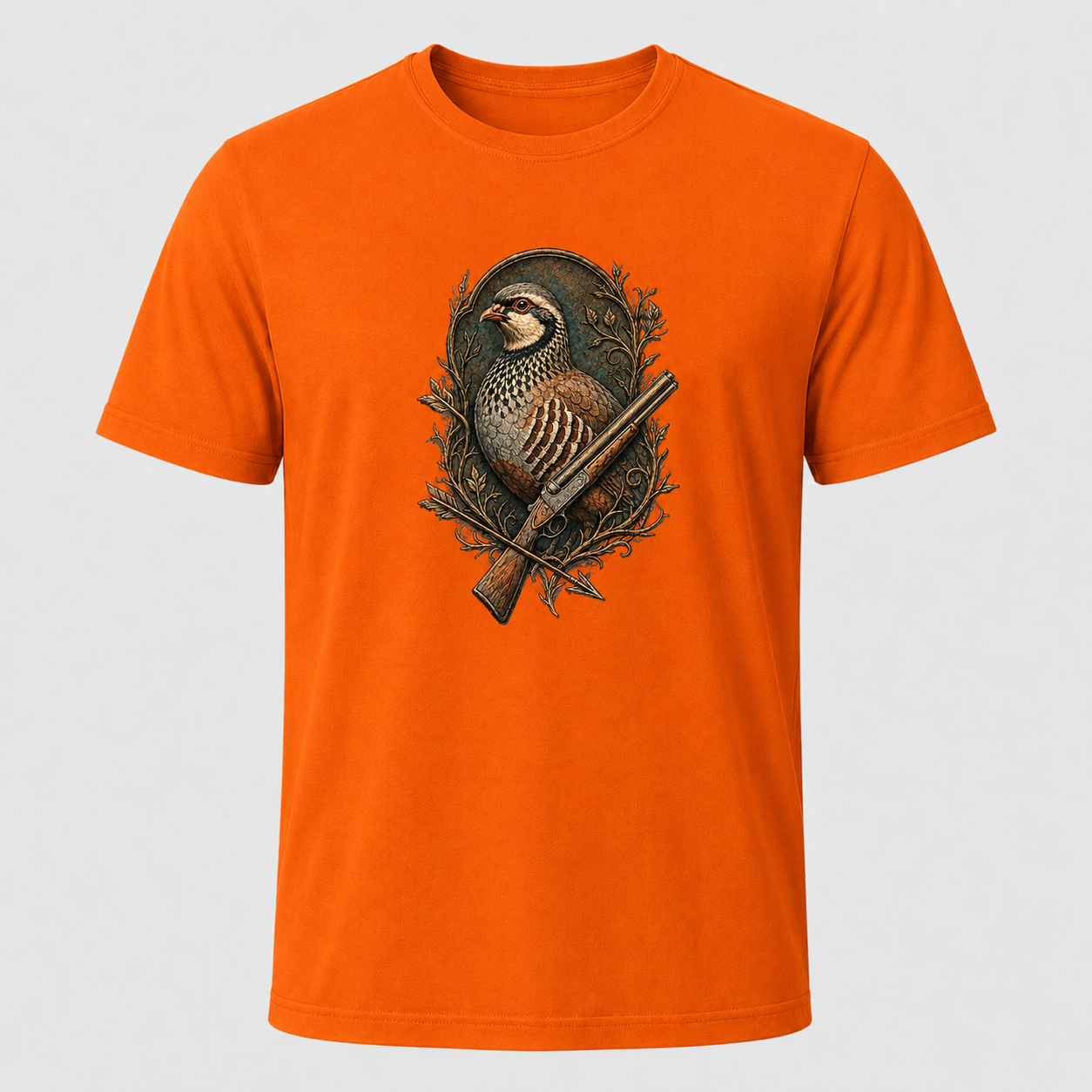 Hardstone Tüfekli Keklik Baskılı %100 Pamuk T-Shirt