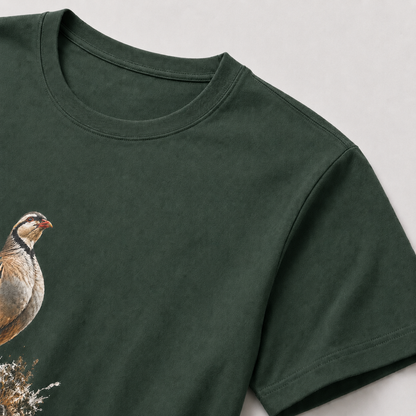 Hardstone Kınalı Keklik Baskılı %100 Pamuk T-Shirt - Haki ürün detay görseli