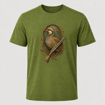 Hardstone Tüfekli Keklik Baskılı %100 Pamuk T-Shirt
