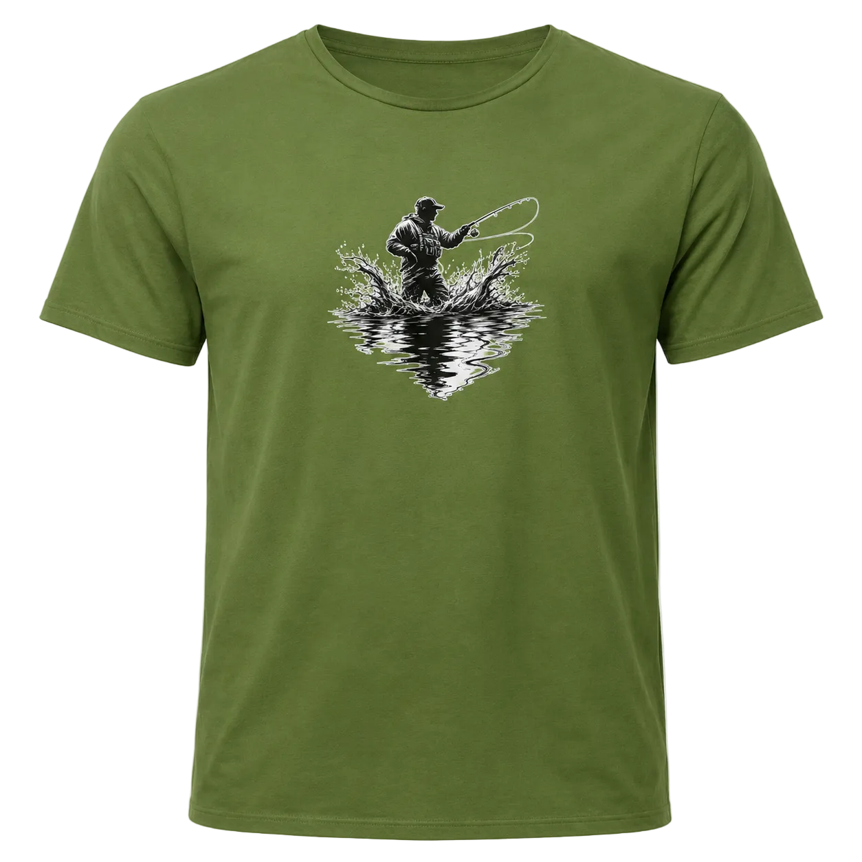 Hardstone At-Çek Balıkçı Baskılı %100 Pamuk T-Shirt ürün ana görseli