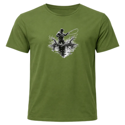 Hardstone At-Çek Balıkçı Baskılı %100 Pamuk T-Shirt ürün ana görseli
