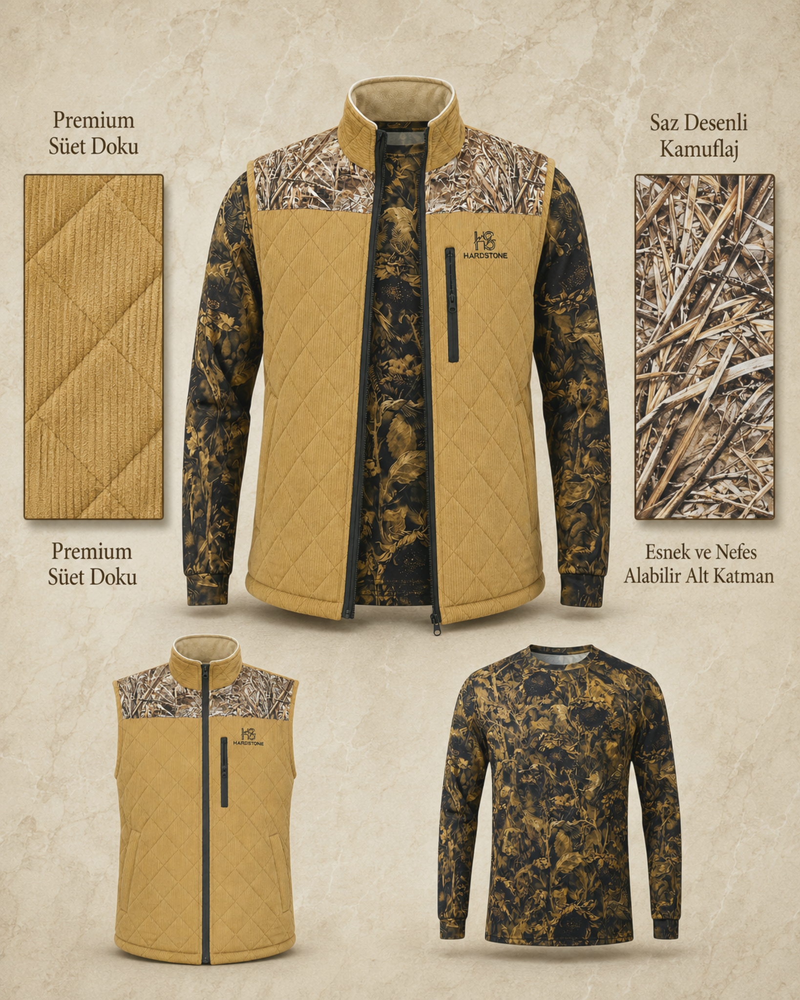 Hardstone Outdoor Vintage Arazi Seti detay görseli