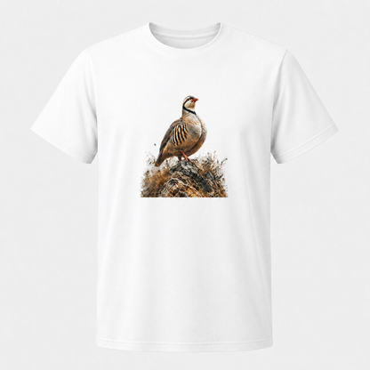 Hardstone Kınalı Keklik Baskılı %100 Pamuk T-Shirt beyaz ürün ana görseli