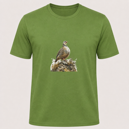 Hardstone Kınalı Keklik Baskılı %100 Pamuk T-Shirt yeşil ürün ana görseli