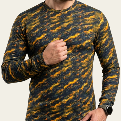 Van Gogh Tablo Desen Uzun Kollu T-shirt