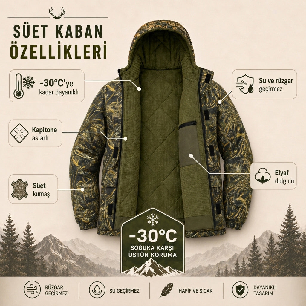 Hardstone Süet Soğuk İklim Takımı - Koyu Saz Desen