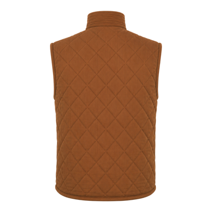 Hardstone Süet Vintage Saz Desenli Av Yeleği - Taba