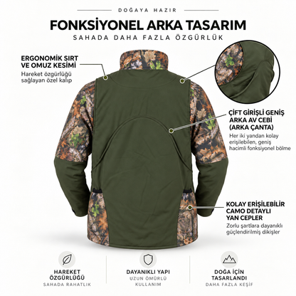 Orman Desen Taktik Ceket - Profesyonel Avcı ve Outdoor Ekipman
