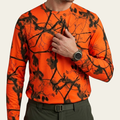 Dal Desenli Neon Uzun Kollu T-shirt