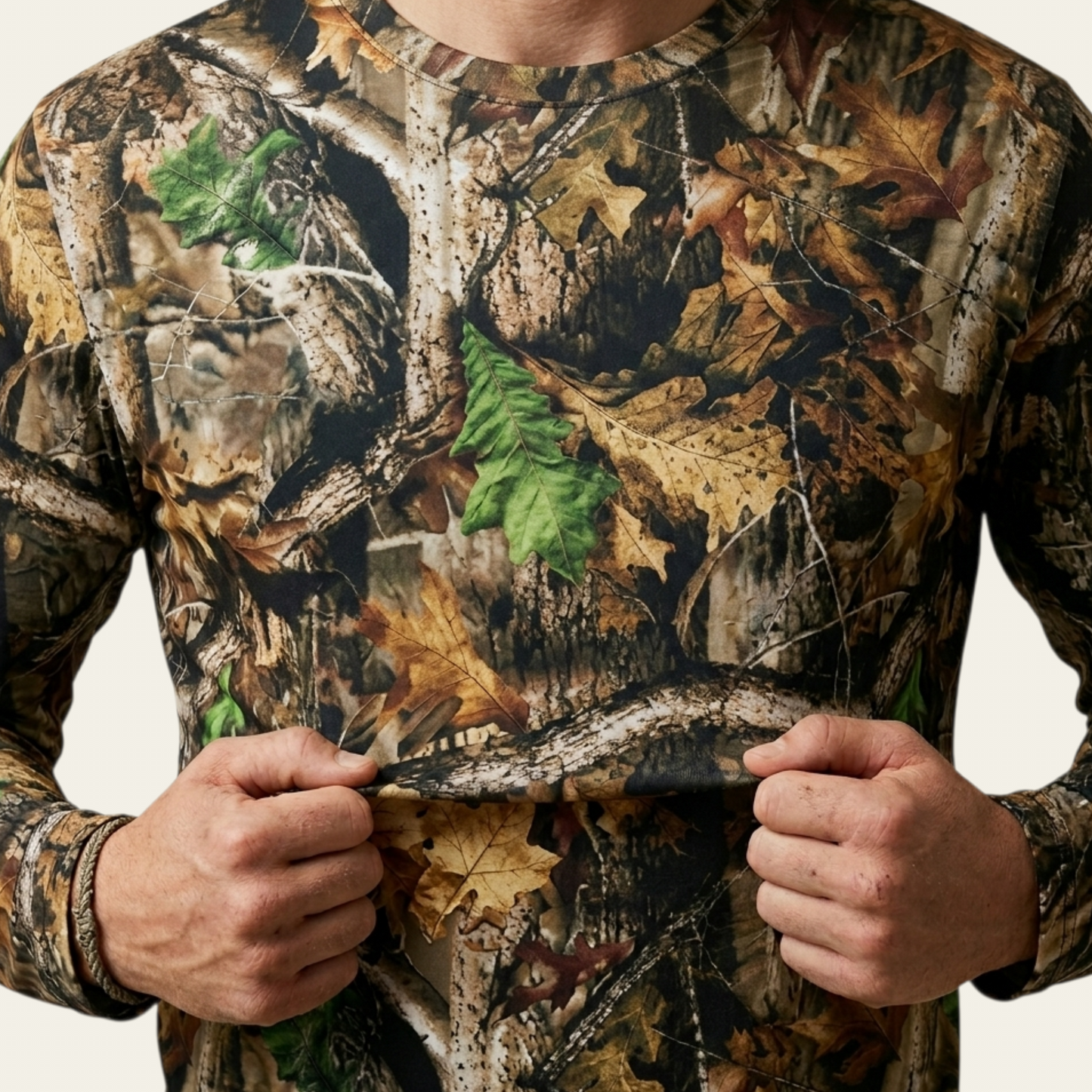 Meşe Desen Uzun Kollu T-shirt